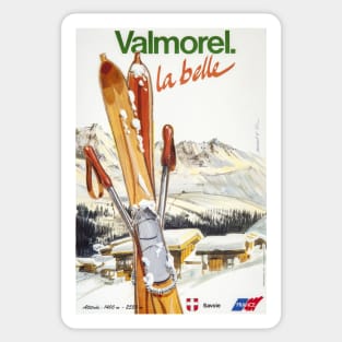 Valmorel, Savoie,Ski Poster Sticker